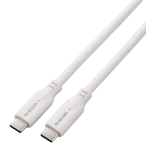 エレコム USB 10Gbpsケーブル(USB Type-C - USB Type-C/100W対応)1．0m ホワイト MPA-CC1G10WH-イメージ1