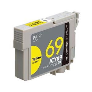 プレジール 互換インクカートリッジ イエロー PLE-E69Y プレジール 互換インクカートリッジ イエロー PLE-E69Y