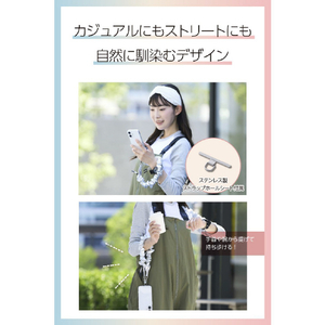 エレコム ハンドストラップシュシュ/カジュアル シルバー P-STHSCOSV-イメージ4