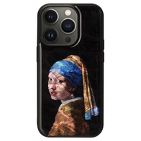 ikins iPhone 14 Pro用天然貝ケース 名画シリーズ 真珠の耳飾りの少女 I23591I14P