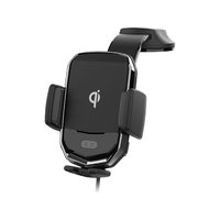 カシムラ Qi自動開閉ホルダー ローアングル吸盤取り付け FCK640D-KW54