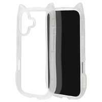 ラスタバナナ iPhone17用猫耳ケース TPU×PC クリア 9167IP5AHPCL
