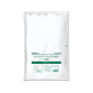 オルディ ランドリーバッグ HDPE グリーン 100枚入 FCJ163E-LB-HDG-100-イメージ1