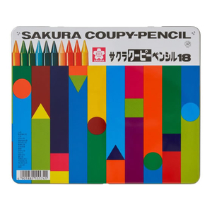 サクラクレパス クーピーペンシル18色(缶入) FCJ044J-FY18-イメージ1