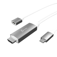 j5 create USB-C HDMI&PD充電変換ケーブル スペースグレー JCC155G