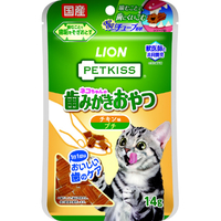 ライオン ネコちゃんの歯みがきおやつ チキン味 プチ 14g PKﾈｺﾊﾐｶﾞｷｵﾔﾂﾁｷﾝﾌﾟﾁ14G