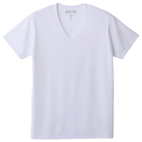 MTG ReD バイタルテック Vネックインナー半袖 S ReD ホワイト Sサイズ VW-AA-02A-S