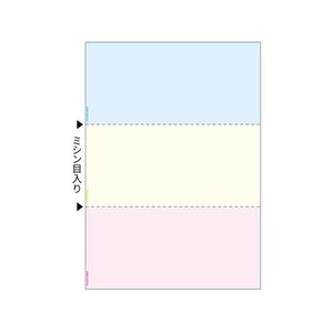 ヒサゴ マルチプリンタ帳票 B4 カラー 3面 6穴 1200枚 FCD557P-BP2072Z-イメージ1