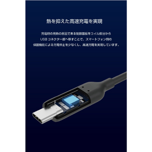 エレコム マグネットQi2 25W規格対応ワイヤレス充電器(25W・卓上) ブラック W-MA12BK-イメージ6