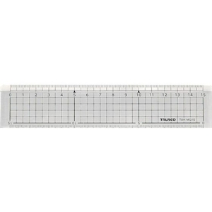 トラスコ中山 TRUSCO/アクリル定規 メタルガイド付き 15cm TAK-MG15 FCD068C-5443615-イメージ1