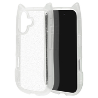 ラスタバナナ iPhone17用猫耳ケース TPU×PC クリアグリッター 9168IP5AHPCLGL