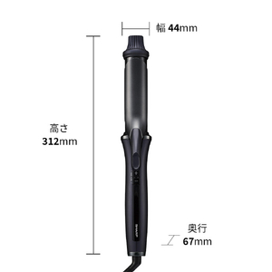 SHARP ダイヤリッジカールアイロン ブラック系ミッドナイトブラック IB-C530-B-イメージ2
