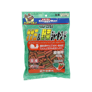 ドギーマン ヘルシーエクセルササミ&野菜ジャーキーフード 400g F950184-イメージ1