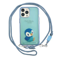 グルマンディーズ iPhone 14 Pro/13 PRO用ストラップ付耐衝撃ケース IIIIFIT LOOP ポケットモンスター ポッチャマ POKE-806D