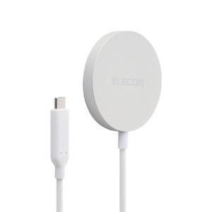 エレコム マグネットQi2 25W規格対応ワイヤレス充電器(25W・卓上) シルバー W-MA12SV-イメージ1