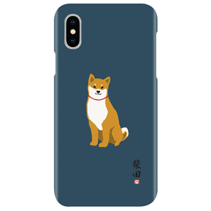 abbi FRIENDS iPhone XS Max用しばたさんケース ネイビー ABF14594I65-イメージ1