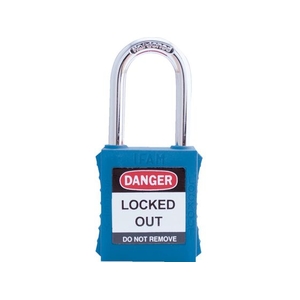 IFAM/ロックアウト用南京錠 スチール製シャックル 青 0 44740 FC293VC-3860959-イメージ1