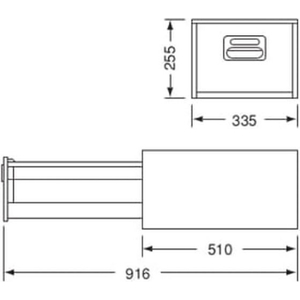 エスコ 335×510×255mm(B5) キャビネット(卓上型) FCJ892M-EA954DC-32A-イメージ3
