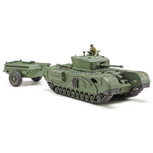 タミヤ 1/48 ミリタリーミニチュアシリーズ No．94 イギリス戦車 チャーチルMk．VII クロコダイル T32594ﾁﾔ-ﾁﾙMK7ｸﾛｺﾀﾞｲﾙ-イメージ1