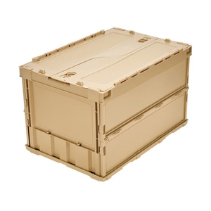 トラスコ中山 TRUSCO/オリコン 薄型折りたたみコンテナ 50L ロックフタ付 LS色 FCD306D-2594764-イメージ1