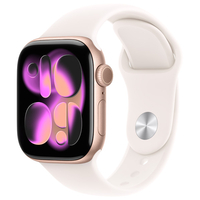 Apple Apple Watch Series 11(GPS + Cellularモデル)- 42mm Apple Watch Series 11 ローズゴールドアルミニウムケースとライトブラッシュスポーツバンド - S/M MF8E4J/A