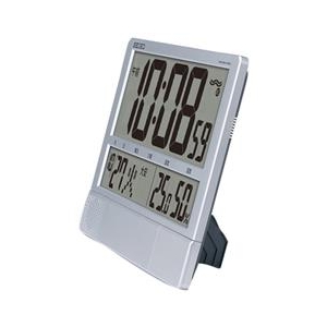 SEIKO 電波目覚まし時計 銀色メタリック塗装 SQ434S-イメージ2