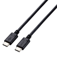 エレコム USB2．0ケーブル 1．0m(認証品、USB Type-C to USB Type-C) ブラック U2C-CC5PC10NBK