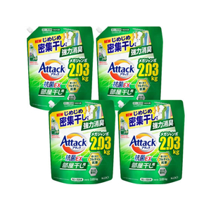 KAO アタック抗菌EX 部屋干し用 つめかえ用 2030g×4個 FC112SX-イメージ1