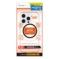 トリニティ iPhone 16 Pro用[Turtle] MagSafe対応 ハイブリッドクリアケース ブラックリング TR-IP24M3-TTMS-CLBK
