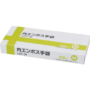 伊藤忠リーテイルリンク ポリエチレン手袋 内エンボス M クリア 100枚 FC93063-LDT-M-イメージ1
