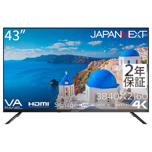4k対応Panasonic43インチTV JAPANNEXT JN-V43UHDR-U-H2 43型4K対応液晶ディスプレイ