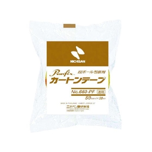ニチバン カートンテープNo.660PF透明-25 25mm×50m FC983FY-8202835-イメージ3