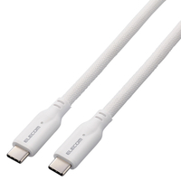 エレコム USB 10Gbpsケーブル(USB Type-C - USB Type-C/100W/シリコンメッシュ)0．5m ホワイト MPA-CC1GSM05WH