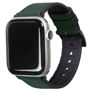 EGARDEN Apple Watch 41/40/38mm用バンド GENUINE LEATHER STRAP AIR ディープグリーン EGD20597AW-イメージ1
