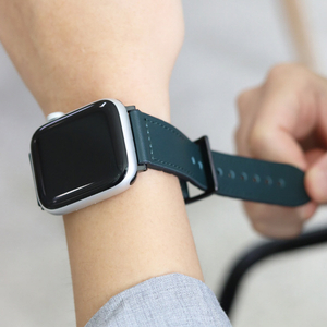 EGARDEN Apple Watch 41/40/38mm用バンド GENUINE LEATHER STRAP AIR ディープグリーン EGD20597AW-イメージ3
