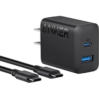 Anker Charger (20W・2-Port) with USB-C & USB-C ケーブル ブラック B2348N11