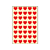 オキナ パリオシール ハート(型抜タイプ)赤 40片×5枚 F727936-PS811-イメージ1