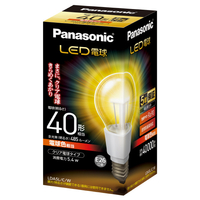 パナソニック LED電球 E26口金 全光束485lm(5．4W一般電球タイプ) 電球色相当 LDA5LCW