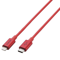 エレコム USB-C to Lightningケーブル(やわらか耐久) 1．0m オリジナル レッド ED-CLYS10RD