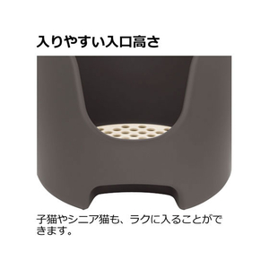 リッチェル ラプレ 壁高ネコトイレ ダークグレー FC66352-イメージ9