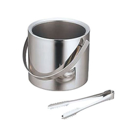 スリーアロー企画 スリーアロー18-8二重アイスペール(トング付) FC968SL-416002