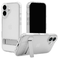 ラスタバナナ iPhone 16用ハイブリッドケース TPU×PC キックスタンド付き クリア 8114IP461HPCL