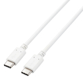 エレコム USB2．0ケーブル 2．0m(認証品、USB Type-C to USB Type-C) ホワイト U2C-CC5PC20NWH