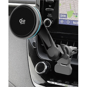 カシムラ Qi2/25Wマグネットワイヤレス充電器 エアコン取付 FCK647D-KW62-イメージ2