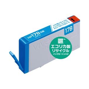 エコリカ リサイクルインクカートリッジ シアン ECI-HP178C-V-イメージ1