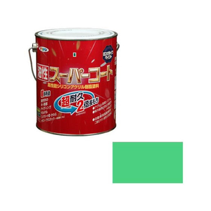 アサヒペン 油性スーパーコート 1.6L ライトグリーン FC374NV-イメージ1