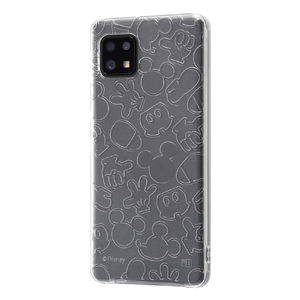 レイアウト AQUOS sense6用TPUソフトケース ディズニーキャラクター キラキラ ミッキーマウス RT-DAQSE6A/MKM-イメージ1