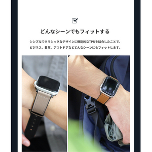 EGARDEN Apple Watch 41/40/38mm用バンド GENUINE LEATHER STRAP AIR ブラウン EGD20598AW-イメージ19