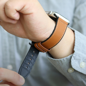 EGARDEN Apple Watch 41/40/38mm用バンド GENUINE LEATHER STRAP AIR ブラウン EGD20598AW-イメージ3