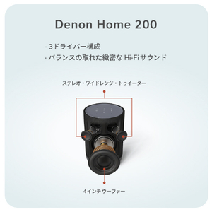 DENON ワイヤレススピーカー DENON HOME ブラック DENONHOME200K-イメージ7